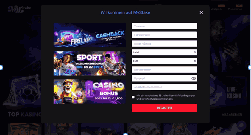 Willkomen auf Mystake